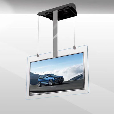700 निट्स हैंगिंग ट्रांसपेरेंट एलसीडी स्क्रीन 55 इंच OLED डबल साइडेड डिजिटल डिस्प्ले