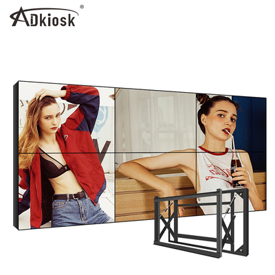 100V LG 55 इंच LCD वीडियो वॉल डिस्प्ले 2K 4K FHD रेजोल्यूशन 1.8mm Bezel के साथ